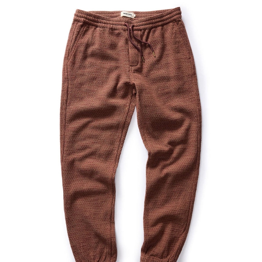 Taylor Stitch - The Apres Pant in Black Cherry Sashiko